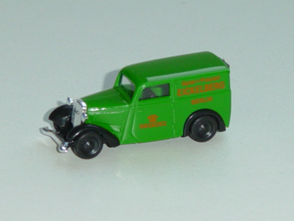 DKW F7 Kastenwagen, grün, Spielwaren Danhausen 1921-1981, Brekina, 1:87, mb