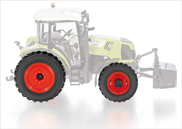 Herpa Traktor mit Holzanhänger Claas Arion 540 Bauernhof Schlepper 