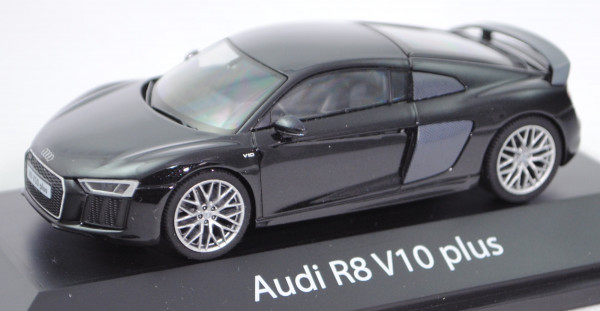 Audi R8 V10 plus (Typ 4S, 2. Gen., Mod. 15-), mythosschwarz, Herpa, 1:43, PC-Box (EAN 4013150070935)