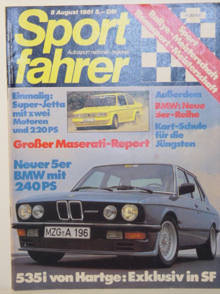 Sport fahrer, Heft 8, August 1981