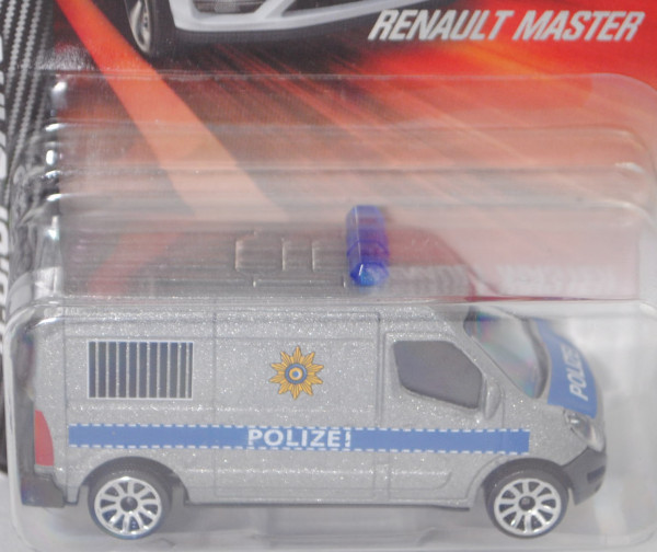 Renault Master III (3. Gen., Mod. 10-14) Polizei Gefangenentransporter, graualu, POLIZEI, majorette