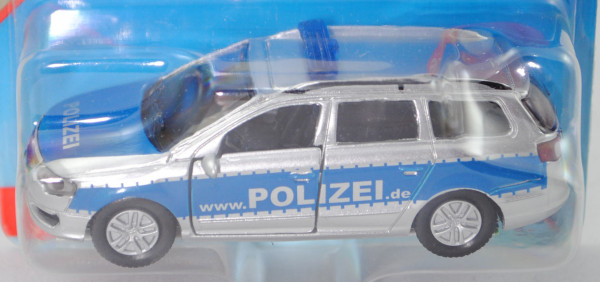 00001 VW Passat Variant 2.0 FSI (B6, Typ 3C, Mod. 2005-2010) Streifenwagen, chromsilber/d.blau, P29d