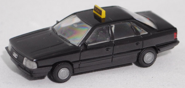 Audi 200 Turbo (Baureihe C3, Typ 44, VFL, Mod. 1985-1987) Taxi, schwarz, Rietze, 1:87, mb (Limited)