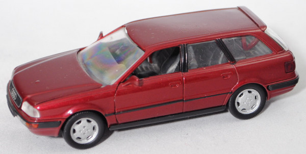 Audi 80 Avant quattro 2.8 E (B4, Typ 8C, Mod. 1992-1995), zyclam perleffekt, Schabak, 1:43, Werbebox