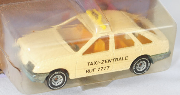 00001 Ford Sierra 2.3 Ghia (Typ Sierra \'82, Modell 1982-1984) Taxi, hellelfenbein, innen gelb, Lenk