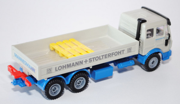 Mercedes SK Recycling-Transporter, kieselgrau/himmelblau, MANNESMANN / REXROTH / LS LOHMANN+STOLTERF