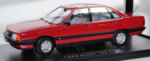 Audi 100 2.3 E (Baureihe C3, Typ 44, Facelift 1988, Modell 1988-1991), tornadorot, TRIPLE9, 1:18, mb