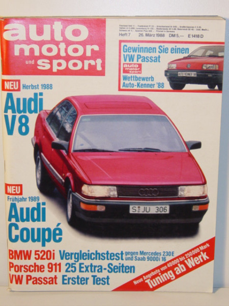 auto motor und sport, Heft 7, 26. März 1988