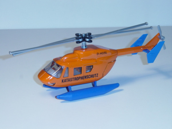 00001 Hubschrauber mit Schwimmer, signalorange/blau, KATASTROPHENSCHUTZ / D-HGSL, L14a