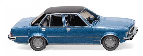 Opel Commodore B (2. Gen., Modell 1972-1977), laserblau metallic, Dach schwarz, Wiking, 1:87, mb
