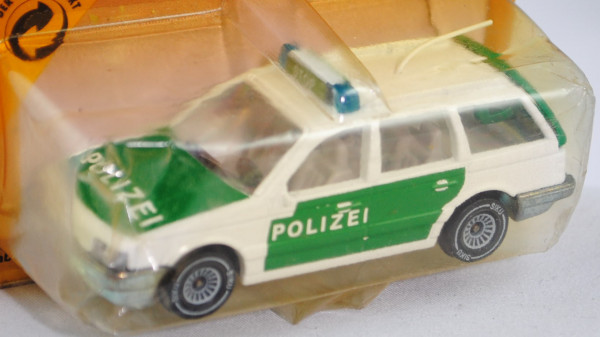 00014 VW Passat Variant (B3, Typ 35i, Modell 1988-1993) Polizei-Lautsprecherwagen, reinweiß, innen l