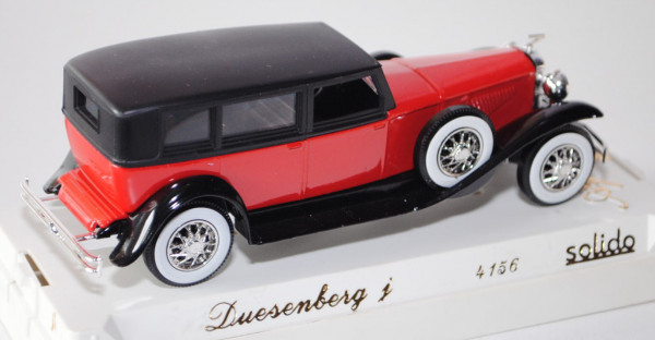 Duesenberg J, Modell 1931, verkehrsrot/schwarz, 8 cyl., 6882 cc, 33 cv, 190 km/h, Age d\'or solido,
