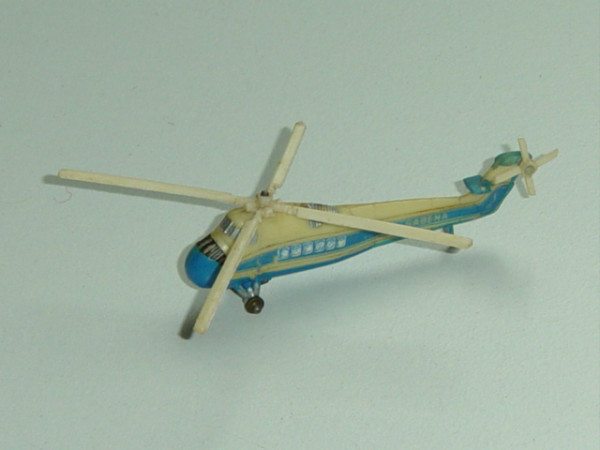 Sikorski S58 Hubschrauber, SABENA, Rotoren cremeweiß, 1 Rotorblatt oben kürzer, 1:250, ohne Zettel