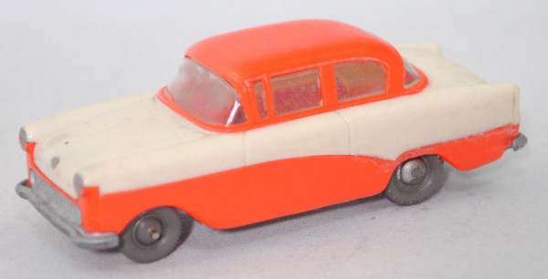 00001 Opel Rekord 1500 (Mod. 1957-1959), d.-leuchtorange / hellelfenbein, Vorderachse nicht Original