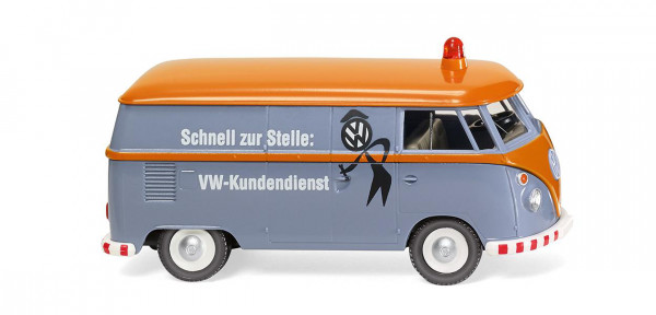 VW T1 Kasten (Mod. 1963-1967), blau/orange, Schnell zur Stelle: / VW-Kundendienst, Wiking, 1:87, mb