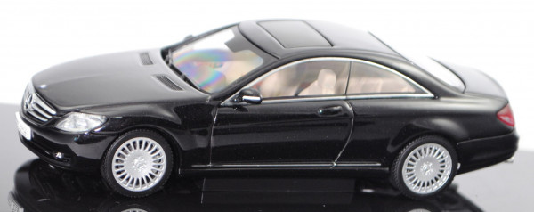 Mercedes-Benz CL 500 (CL-Klasse) (C 216, Mod. 2006-2010), obsidianschwarz, AUTOart, 1:43, Werbebox