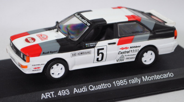 Audi quattro Gruppe 4, Rallye Monte Carlo 1981, Mikkola / Hertz, Nr. 5, Detail Cars®, 1:43, PC-Box