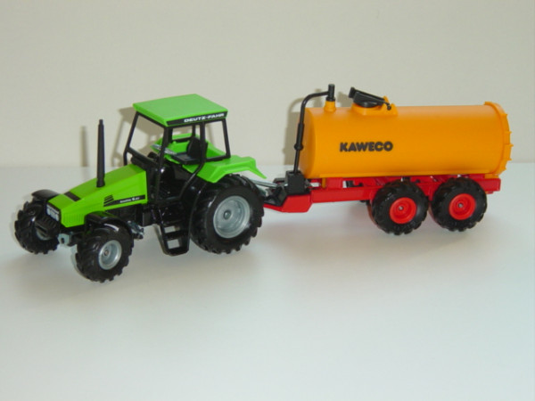 Deutz-Fahr AGROXTRA 6.07 mit Vakuum-Faßwagen, gelbgrün und orange/verkehrsrot, KAWECO, L15