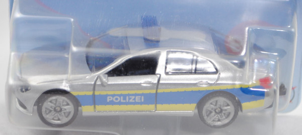 00001 Mercedes-Benz E 350 d (W 213, Mod. 16-17) Polizei, silber, POLIZEI, SIKU SUPER, ca. 1:61, P29e
