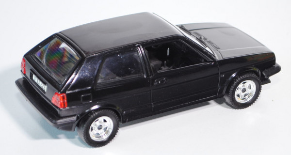 VW Golf GL (Golf II, Typ 19E), Modell 1983-1992, schwarz, Türen zu öffnen, 1:25, POLISTIL / Tonka