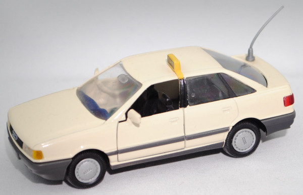 Audi 80 quattro (Baureihe B3, Typ 89Q, Modell 1986-1991) Taxi, hellelfenbein, GAMA mini, 1:43, mb