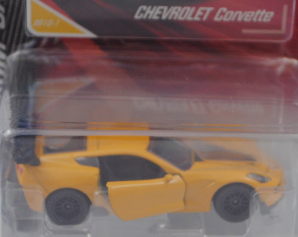 Chevrolet Corvette C7.R (7. Generation, Typ C7, Mod. 2014-2019), goldgelb, majorette, 1:60, Blister
