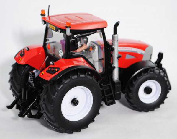McCormick TTX 190 XtraSpeed Traktor (Modell 2008-2013), verkehrsrot/verkehrsgrau, mit Fahrer im rote