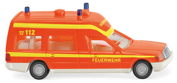 Feuerwehr - Mercedes-Benz (Mod. 85-89, Bj. 85) BINZ A 2001 Krankenwagen, leuchtrot/weiß, FEUERWEHR