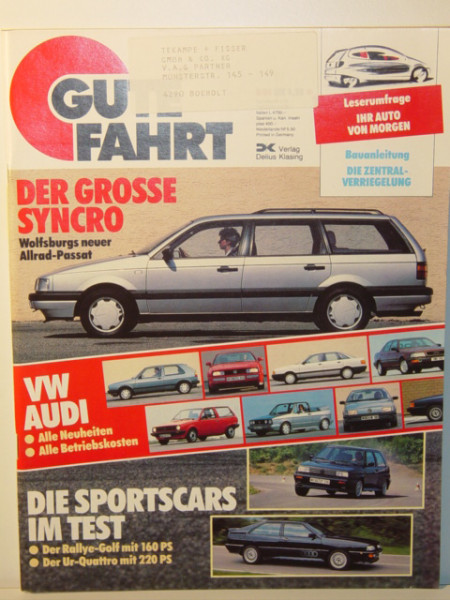 GUTE FAHRT, Heft 9, September 1989