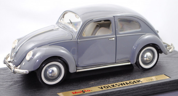 VW Käfer 1100 Limousine Export (Typ 11, Modell 51-52), basaltgrau (vgl. perlgrau), Maisto, 1:18, mb