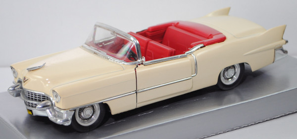 Cadillac Eldorado Cabriolet (2. Gen., Mod. 1955-1956, Bauj. 1955), blass-gelb, majorette, 1:21,5, mb