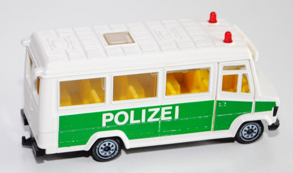 Mercedes-Benz 809 D (Typ T 2 neu, Baumuster: 670) Polizeibus, Modell 1986-1996, reinweiß/minzgrün, P