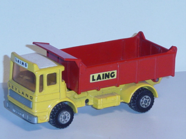 Leyland Tipper, signalgelb/verkehrsrot, LAING, Matchbox Super Kings