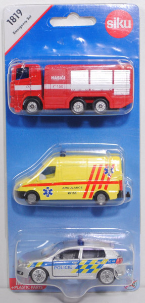 06101 CZ Emergency Set mit Scania R380+Mercedes-Benz Sprinter II+VW Golf VI, HASICI / POLICIE, P29e