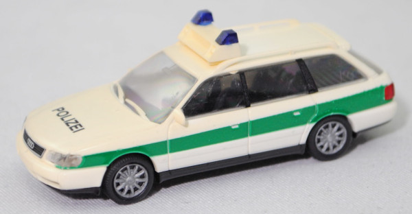 Audi A6 Avant / Audi A6 Avant 2.0 (C4, Modell 1994-1997) Polizei Bayern, weiß/grün, Rietze, 1:87, mb