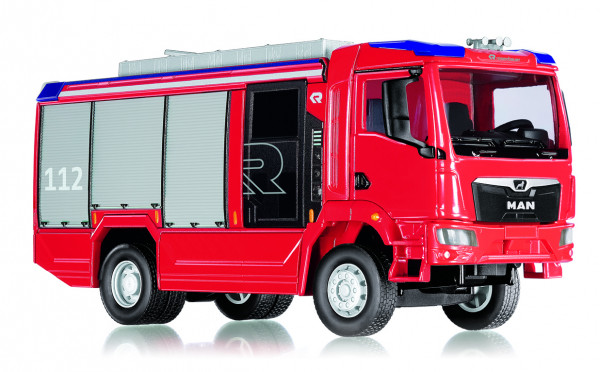 Feuerwehr - Rosenbauer AT (Mod. 20-) LF auf Fahrgestell MAN TGM (Mod. 17-), rot, Wiking, 1:43, mb
