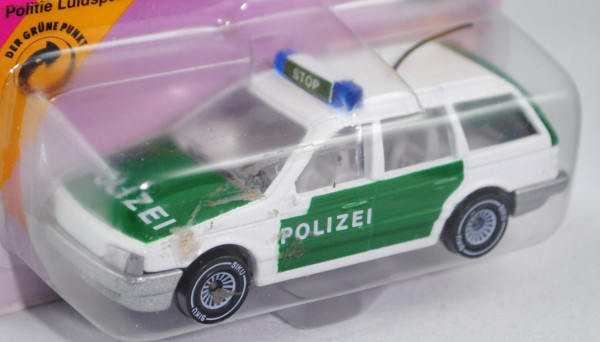 00017 VW Passat Variant (B3, Typ 35i, Modell 1988-1993) Polizei-Lautsprecherwagen, reinweiß, innen l
