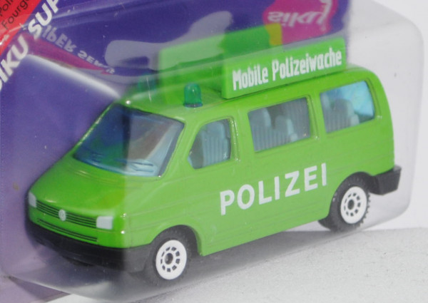 VW T4 Caravelle (Modell 1990-1995) Mobile Polizeiwache, gelbgrün, innen lichtgrau, Lenkrad integrier