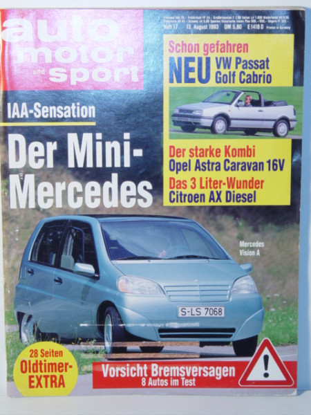 auto motor und sport, Heft 17, 13. August 1993
