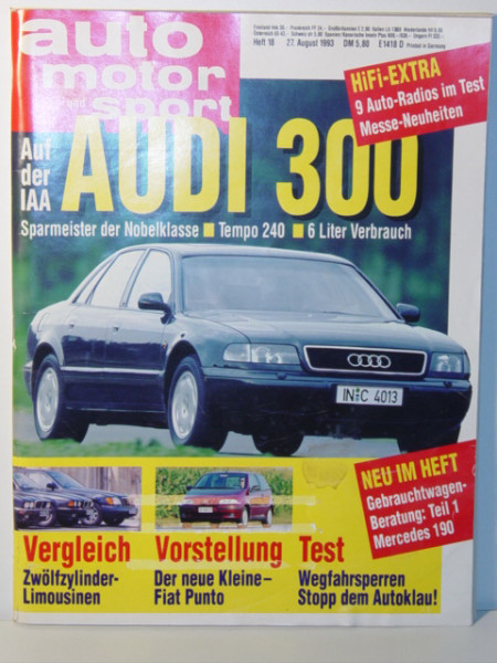 auto motor und sport, Heft 18, 27. August 1993