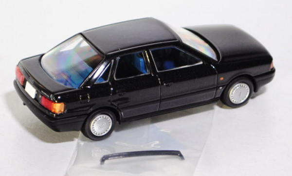 Audi 80 quattro (B3, Typ 89), Modell 1986-1991, schwarz metallic, Heckspoiler liegt lose dabei, TOMY