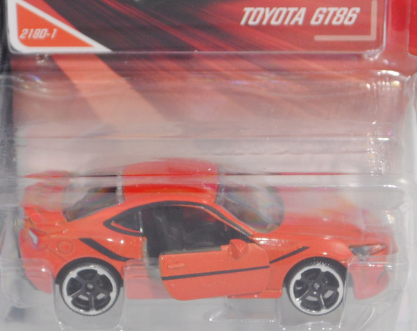 Toyota GT86 (Typ ZN6, FL 2016, Modell 2016-2020), d.-rotorangemet., Nr. 218D-1, majorette, 1:58, mb