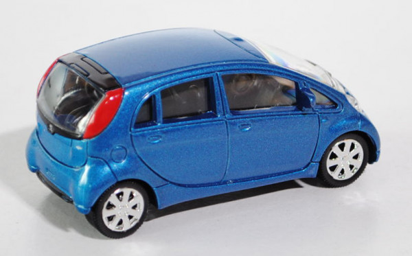 Peugeot iOn, Modell 2011-, azurblaumetallic, ca. 1:54, Norev SHOWROOM, Werbeschachtel