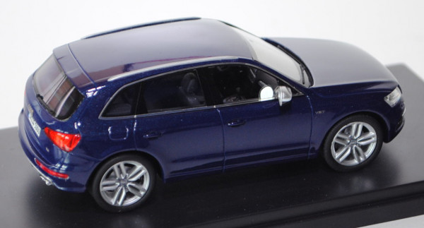 Audi SQ5 TDI (Typ 8R, Facelift), Modell 2013-, estorilblau, Schuco, 1:43, Werbeschachtel (limited Ed