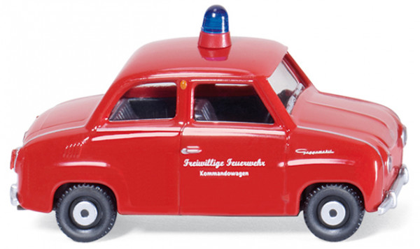 Feuerwehr - Glas Goggomobil, Modell 1964-1969, rot, Freiwillige Feuerwehr / Kommandowagen, Wiking, 1