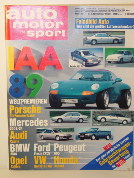 auto motor und sport, Heft 19, 8. September 1989