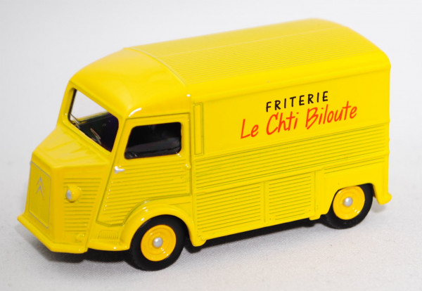 Citroen Typ HY (Modell 1948-1981) Verkaufs- / Imbisswagen, gelb, FRITERIE, ca. 1:58, Norev, mb