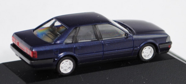 Audi V8 (D11, Typ 4C, Modell 1988-1994), dunkelblaumetallic, INTERMODELLBAU \'92, HERPA - MESSEMODEL