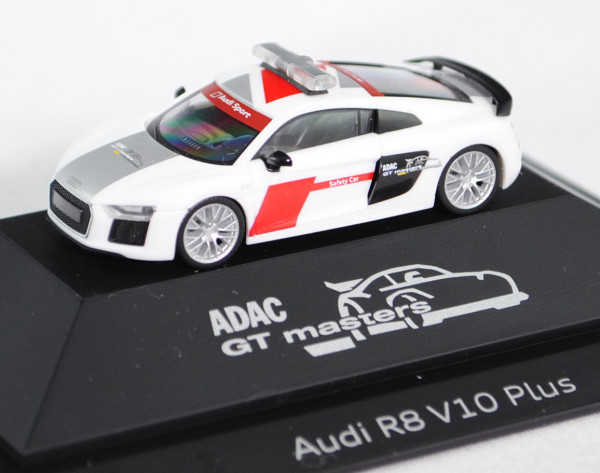 Audi R8 V10 plus (Typ 4S, 2. Generation, Modell 2015-) Safety Car, ibisweiß, ADAC GT masters, Herpa,