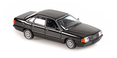 Audi 100 2.3 E (Baureihe C3, Typ 44, Facelift 1988, Mod. 88-91), panthero met., Maxichamps, 1:43, mb